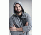 8041 Sudadera con capucha y forro polar Flexiwork Negro